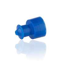 Tapas de Botella de Plástico Azules de 24 mm y 28 mm con Cuello de Rosca y Sistema Push-Pull