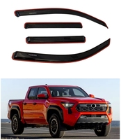Visera Deflectora de Viento Lateral para Camioneta Pickup Accesorios Exteriores para Auto Deportivo Visera de Ventanilla en Canal para Tacoma 2024-2025