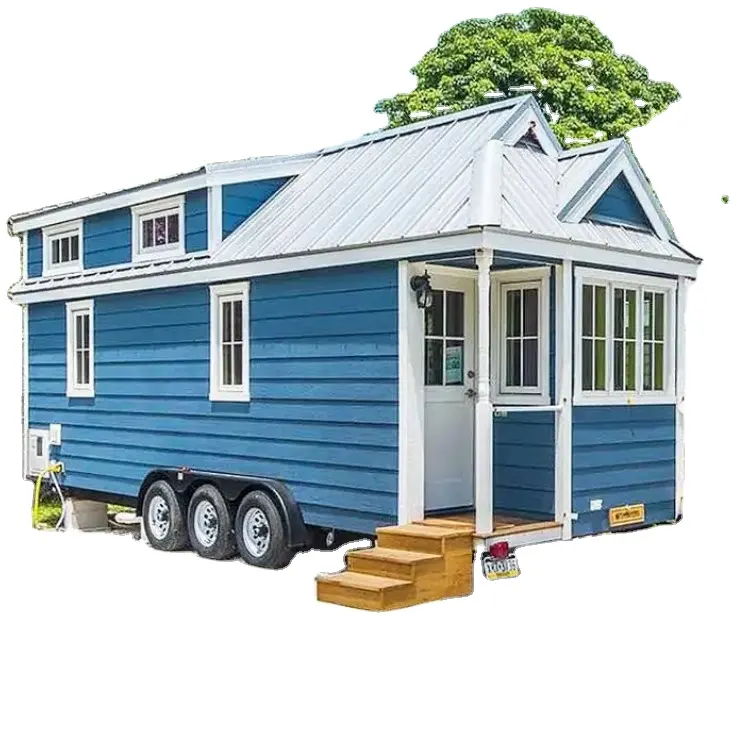 Prefabricado Mini móvil Tiny Modern Simple Tiny Steel Trailer Container House on Wheels