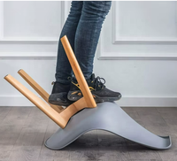 Chaise en Plastique PP YWJ Style Scandinave Classique Design Usine avec Pieds en Bois pour Restaurant Moderne, Ensemble de Repas de Café avec Table et 6 Chaises