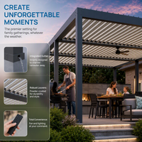 Pergola de jardin en aluminium de qualité supérieure avec toit motorisé et réglable
