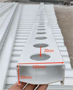 <span class=keywords><strong>Tuyau</strong></span> en PVC pour système hydroponique NFT de qualité alimentaire haute résistance 100x50mm/100x100mm - Product Image 1