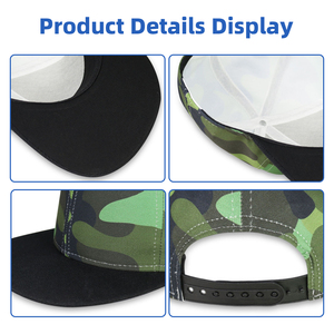 Gorra de Béisbol Unisex de 6 Paneles con Visera Plana, Impresión Serigráfica, Gorra Deportiva con Visera Plana, Poliéster/Algodón, Ajustable con Cierre a Presión - Product Image 2