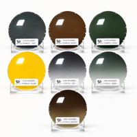 Lentilles de lunettes de soleil polarisées CR39 1.499 UC UV400 anti-reflet vision nocturne gris dégradé optique deux pièces simple vision commande en gros