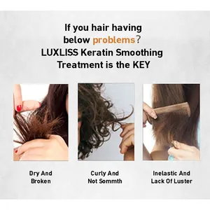 Luxliss tratamento de cabelo sem queratina brasileiro, tratamento suavizante de queratina para uso de salão profissional