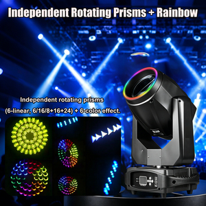 Projecteur à tête mobile 295W Beam 14R Prism King DMX512 avec anneau LED pour mariage, DJ, discothèque - Product Image 3