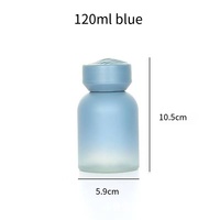 Bouteille diffuseur vide de 120 ml (4 oz) en verre bleu, vert, rose, bouteille de parfum, bouteille d'aromathérapie pour voiture