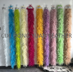 ผ้าพันคอขนนกกระจอกเทศสีม่วง 4 ชั้น ขายส่ง สำหรับผู้หญิง ตกแต่งบ้าน งานปาร์ตี้ คริสต์มาส งานฝีมือ DIY เสื้อผ้า ชุดเต้นรำ เครื่องประดับ - Product Image 2