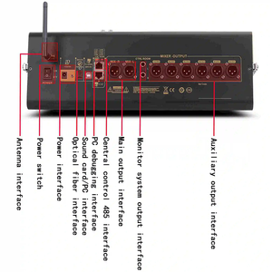 Console de mixage audio numérique X16 16 canaux avec télécommande multi-appareils à écran tactile pour système audio - Product Image 6