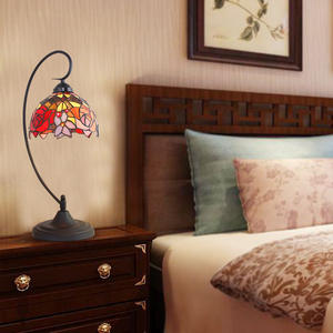 Rose-Themed Rustic Style Table <b>Lamp</b> <b>for</b> <b>Bedroom</b> Bedside & Study <b>for</b> Hotels Creative Glass Decorative <b>Lamps</b> <b>for</b> Ambient Lighting - Product Image 2