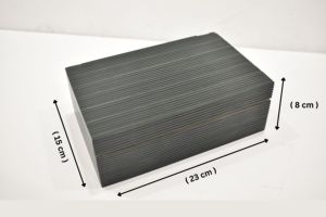 Luxury Black Ribbed Decorative <b>Storage</b> Box with Lid Modern Resin <b>Tabletop</b> Organizer Available at Affordable Price - Product Image 2