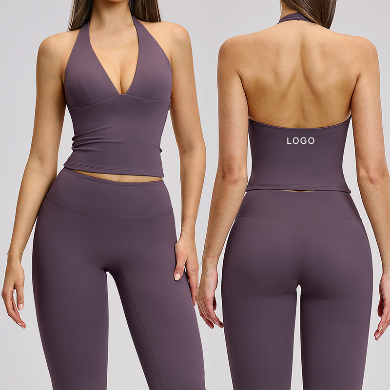 New Women Yoga Tops Naked Feel Soft Sleeveless Fitness Tank Top Gym Yoga Vest Custom Printed Spandex/Nylon Gym Tank Tops