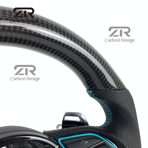 Volante de Fibra de Carbono para <span class=keywords><strong>Interior</strong></span> de Automóvil para <span class=keywords><strong>Audi</strong></span> A1 A2 A4 A5 A6 A7 A8 A3 Q3 Q5 Q7 RS3 RS4 S3 S4 S5 RS6 RS7 <span class=keywords><strong>TT</strong></span> 2018-<span class=keywords><strong>2021</strong></span> - Product Image 2