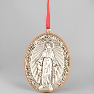 Productos en stock 4.5cmH Nuestra Señora Milagros Colgante Estatuas religiosas católicas Resina Cristiana Santa María Virgen Medalla Modelo - Product Image 1