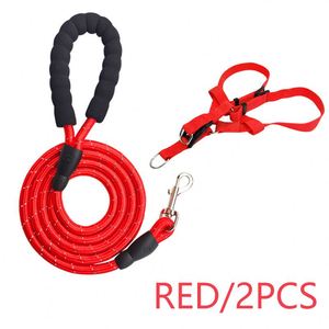 Customizable Explosion-proof Reflective Dog Leash Pet Leash Pet Accessories Adjustable Nylon Pet Dog Chest and Back <b>Harness</b> - Product Image 5