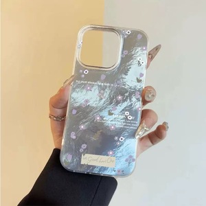 Custodia per <span class=keywords><strong>iPhone</strong></span> 15 Pro con Fiore Viola - Compatibile con <span class=keywords><strong>iPhone</strong></span> 17, Design di Tendenza per 16 Pro Max e 14 Pro, Creativa ed Elegante - Product Image 4