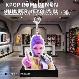 Nuovo Kpop cacciatore di demoni personaggio Rumi Cartoon in plastica acrilico eco-friendly personalizzabile portachiavi accessori decorazione ciondolo - Product Image 2