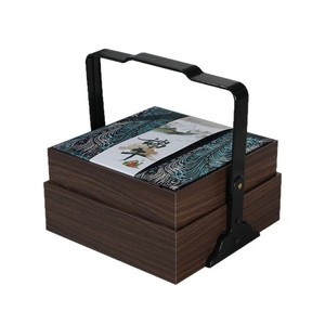 Emballage cadeau pour le Festival des bateaux-dragons 2026 : Coffret cadeau d'entreprise haut de gamme en bois (Coffret cadeau Zongzi) - Impression de logo disponible - Product Image 2
