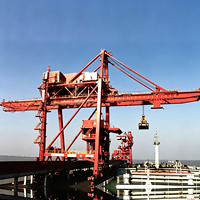 Grue portique pneumatique de chargement et de déchargement de conteneurs de ciment 1600t/h pour quai