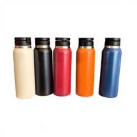 Bouteille d'eau sport portable en acier inoxydable 304 de qualité supérieure, isolée sous vide, avec support magnétique, 500 ml, chaud/froid, 6-12h, avec paille, cadeau