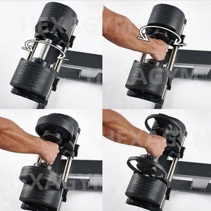 Adjustable Cast Iron Dumbbell Set 32kg Home Gym Rack Steel <strong>Barbell</strong> <strong>with</strong> 90lb <strong>Weight</strong> Capacity for Home Use - Product Image 4