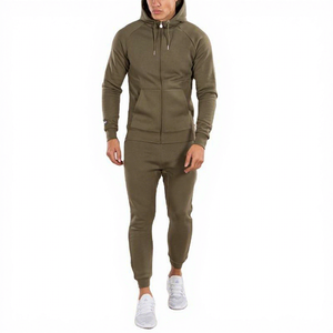 OEM <b>Mens</b> Tracksuit 2 Piece Zipper <b>Jogger</b> <b>Slim</b> <b>Fit</b> Football Custom <b>Mens</b> Jogging Cotton Sports <b>Men</b> Sportswear Sweatsuits - Product Image 1