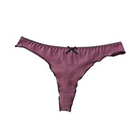 Culottes string sexy 100 % coton pour femme, côtelées, taille mi-haute, sans couture, tricotées, respirantes, avec logo à la taille et bord ondulé, tailles S-XL