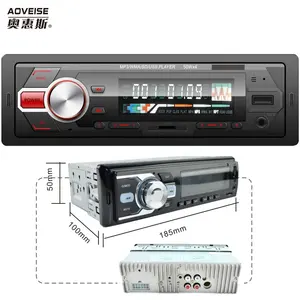 AOVEISE-REPRODUCTOR de MP3 y Radio para coche, estéreo, 12V, 1 DIN, FM/AM/DAB, pantalla, luz roja, piezas SKD
