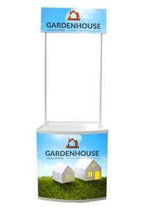 Taşınabilir katlanabilir Stand Kiosk iyi satış fuar ekranı Banner standı promosyon ve iş hediyeler sayaç masa - Product Image 6