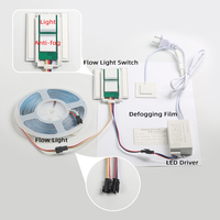 Offres Spéciales DC12V/24V deux boutons désembuage Anti-buée Led interrupteur de lumière fluide 5A 120W interrupteur tactile miroir intelligent