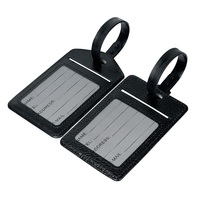 Etiqueta de Equipaje de Cuero PU con Logotipo Personalizado, Etiqueta de Identificación de Maleta de Viaje Sublimable en Blanco