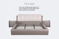 93275 Quanu Matériaux sains Lit doux confortable Dernier lit Queen Size Les meilleurs designs français
