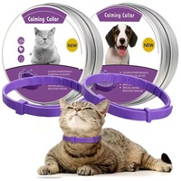 Collier apaisant pour animaux de compagnie, imperméable, anti-stress et anti-anxiété, collier aux phéromones pour chats et chiens, pour réduire les comportements indésirables