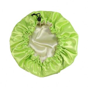 Bonnet pour enfants en satin naturel réglable pour bébé, double couche, idéal pour dormir la nuit - Product Image 3