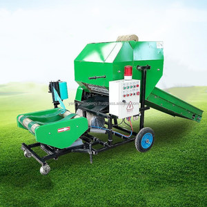 Mini presse à foin ronde pour ensilage Machine à emballer Agriculture maïs ensilage paille fourragère luzerne ficelle d'herbe moteur diesel presse à balles à vendre - Product Image 2