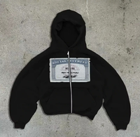 Veste à capuche unisexe avec fermeture éclair, style américain, automne-hiver, imprimé en 3D, décontractée, ample, H0924