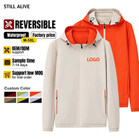 Veste réversible unisexe pour sports d'hiver, respirante, imperméable, avec logo personnalisé sur le devant, service OEM, haute qualité