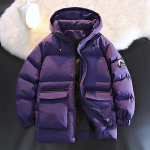 Chaqueta gruesa de plumón resistente al frío para adolescentes y overoles - Product Image 6