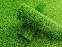 Tapis de gazon artificiel en gros pour décoration extérieure, tapis d'ingénierie en fausse herbe verte pour aménagement