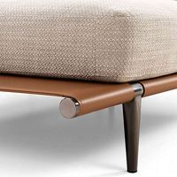 Muebles de Diseño Italiano de Lujo, Sofá Cama en Forma de L de Cuero Genuino Posmoderno para Sala de Estar