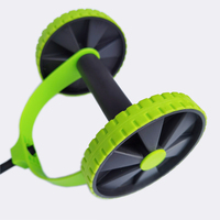 Appareil de musculation multifonctionnel Kangsong pour usage domestique, double roue, machine à abdominaux, ensemble d'entraînement avec corde de tension Revoflex Extreme vert + noir unisexe