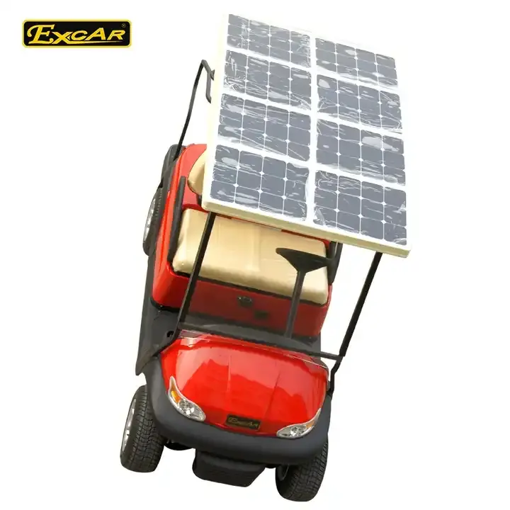 Green Energy Solar Panel Golf Cart with Lithium Battery for Sale
