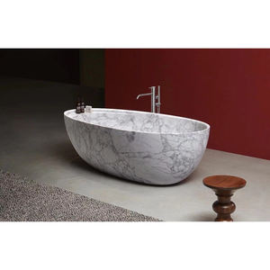Pietra naturale Free standing Bagno Rotonda Bianco Freestanding <span class=keywords><strong>Vasca</strong></span> In Marmo - Product Image 5