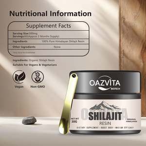 Résine de Shilajit de l'Himalaya biologique pure 30g 50g Shilajit de marque privée de supplément pour adulte en provenance d'Inde - Product Image 3