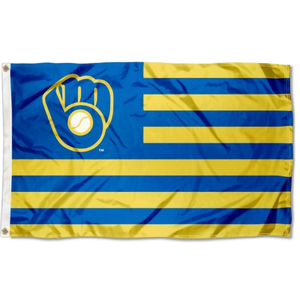 Fast Delivery MLB Teams Custom Design Printing Milwaukee Brewers <b>Flag</b> - Product Image 2
