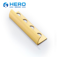Profilé en laiton extrudé pour carrelage, protection des bords, style moderne, longueur personnalisable