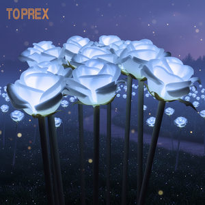 Nuova Illuminazione LED a Forma di Rosa per Esterni IP65, Resistente ai Raggi UV, Colore Bianco, per Eventi e Decorazioni Festive, San Valentino 2025 - Product Image 1