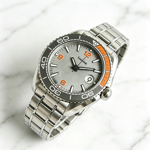 Luxury OMEGAT Men's Sport <strong>Orange</strong> Classic <strong>Dive</strong> Night Light Calendar Commuting Outdoor Fully Automatic Mechanical <strong>Watch</strong> - Product Image 3