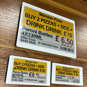 ใบเสนอราคาโซลูชันป้ายราคาอิเล็กทรอนิกส์ 2.4 GHz ขนาด 2.9 นิ้ว พร้อมหน้าจอ E-Ink สำหรับร้านค้า ป้ายราคาดิจิทัล Wifi ESL Etiqueta - Product Image 1