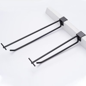 Retail Display Accessories Supermarket Slatwall Hook with Over Arm <b>Chrome</b> Plated - Product Image 2